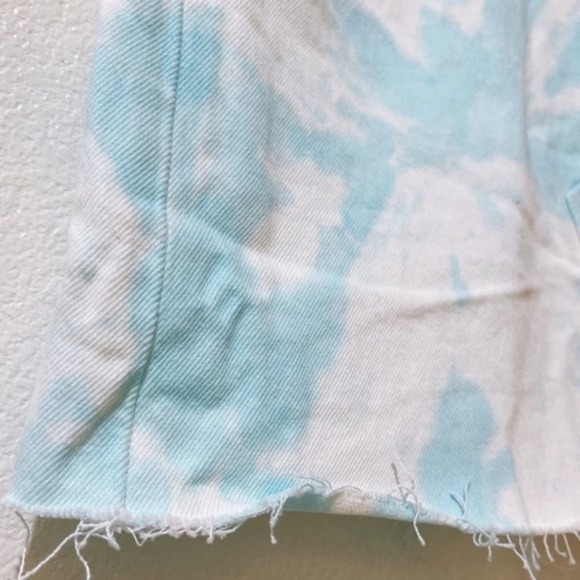 Levi's Womens High-Rise Deconstructed tie dye denim y2k 90s vibes skirt sz 25 28 - Picture 9 of 13